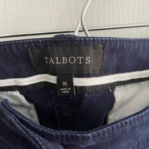 Talbots navy brushed slacks